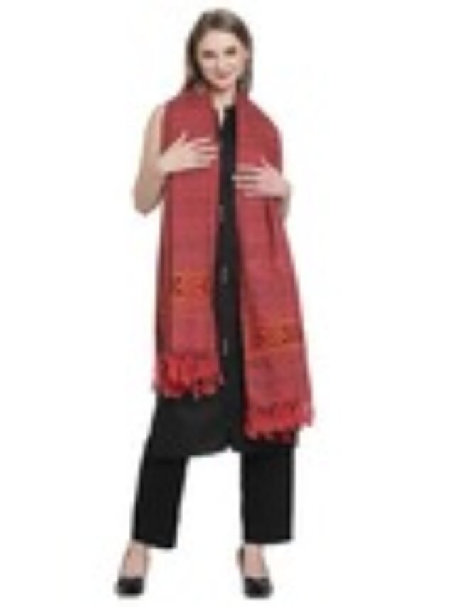 Women's Cashmere Kullu Design Woven Shawl